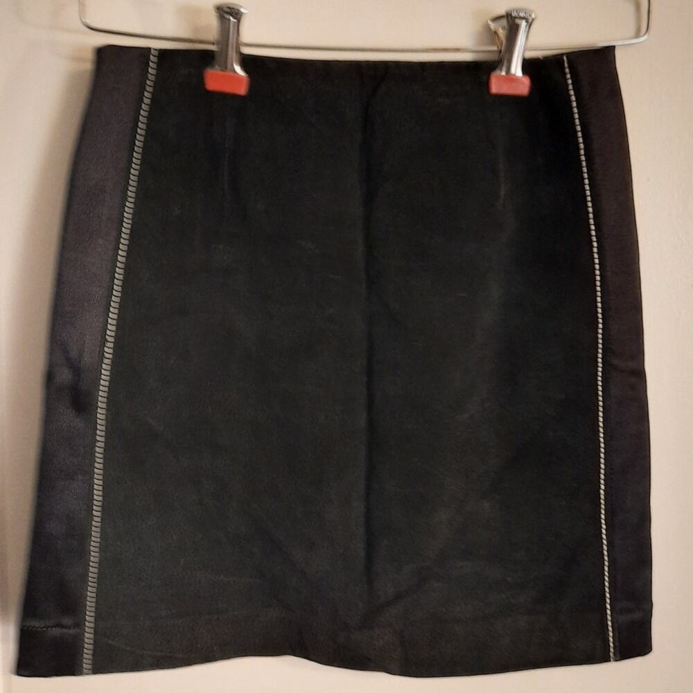 Vintage 90s Wilsons Leather Brown Suede Pencil Skirt Size 4 Western Minimalist